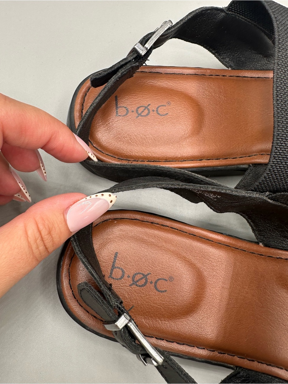 B.O.C Born Calla Strappy Stretch Slingback Sandal Women 10M Black - Picture 7 of 8